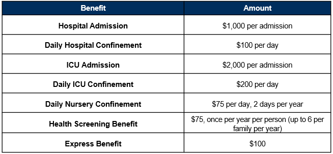 vhi benefit schedule